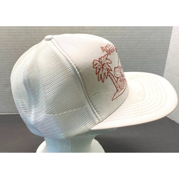 Amtron Video Hat White Trucker Mesh Cap Pirate Treasure Island - Picture 4 of 9